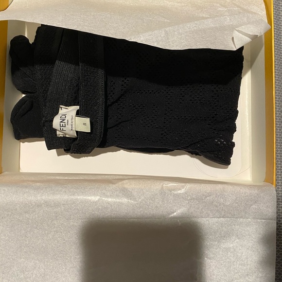 fendi black nylon pantyhose